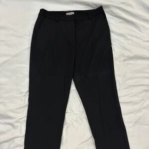 Black high waisted straight leg trousers workwear